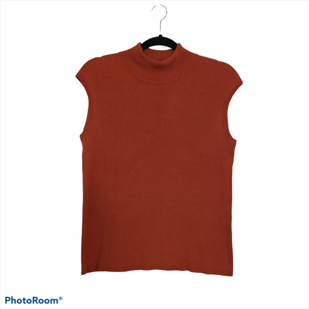 Coldwater Creek Sleeveless Mock Turtleneck Top